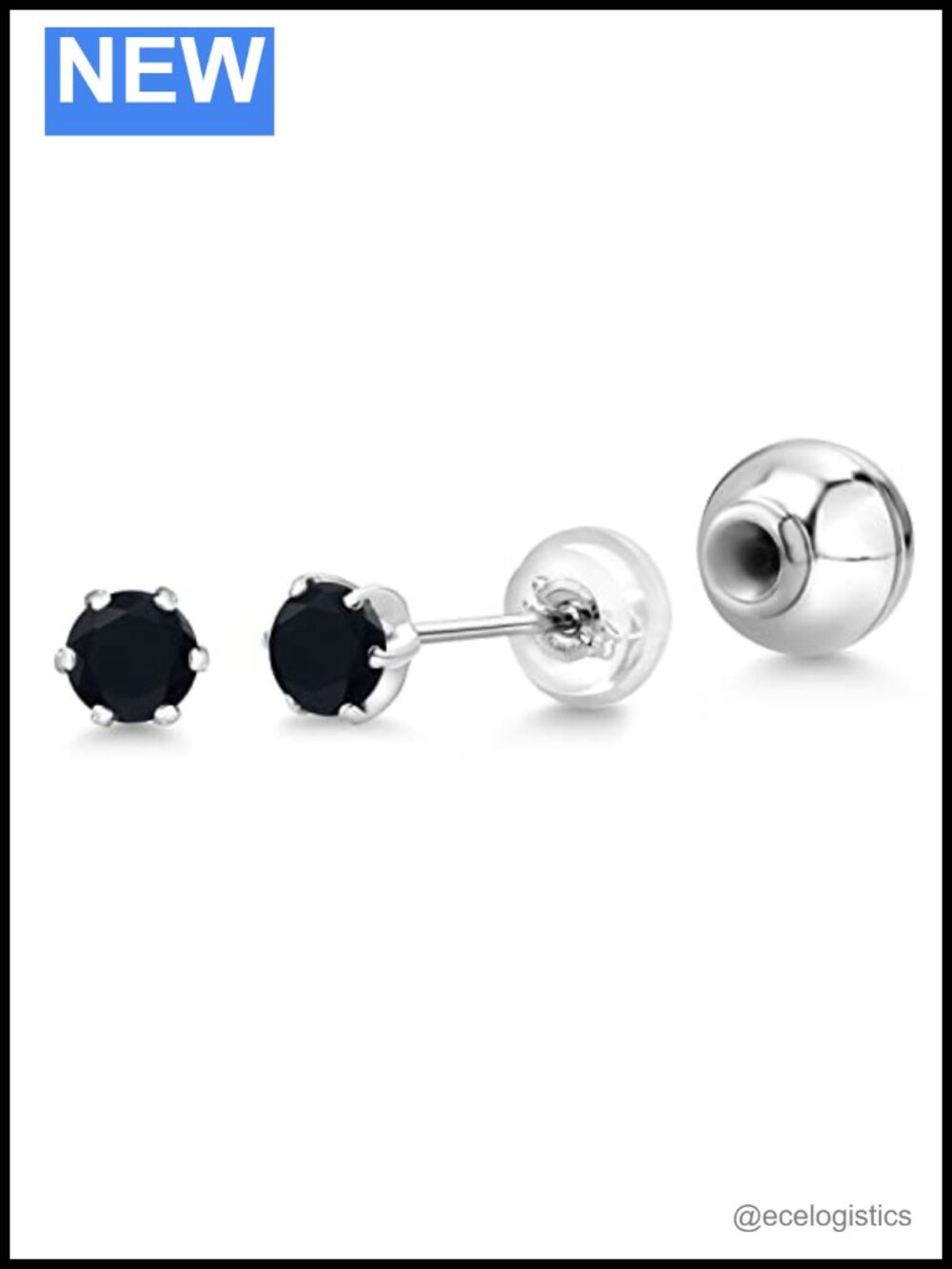 Platinum Birthstone Stud Earrings